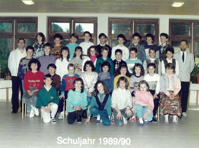1989, 4a/4b Klasse, Hauptschule, Metnitz, Schülerfoto