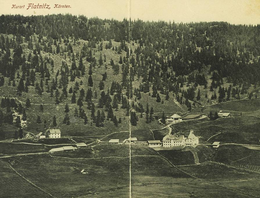Alpengasthof, Bäume, Flattnitz, Gbäude, Kapelle, Kurort, Ladinig, Landschaft