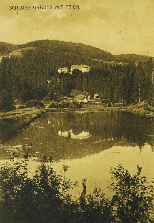 Bäume, Gehöft, Grades, Metnitz, Schloss, Teich