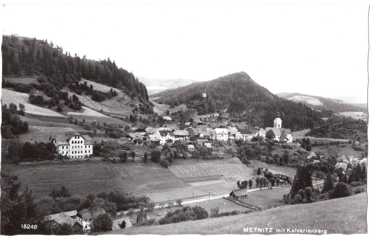 Getreideernte, Markt Metnitz, Schule Metnitz