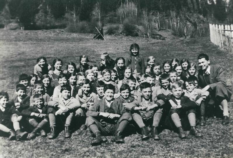 1935-36, 5.od.6.Klasse, Metnitz, Schülerfoto, Volksschule