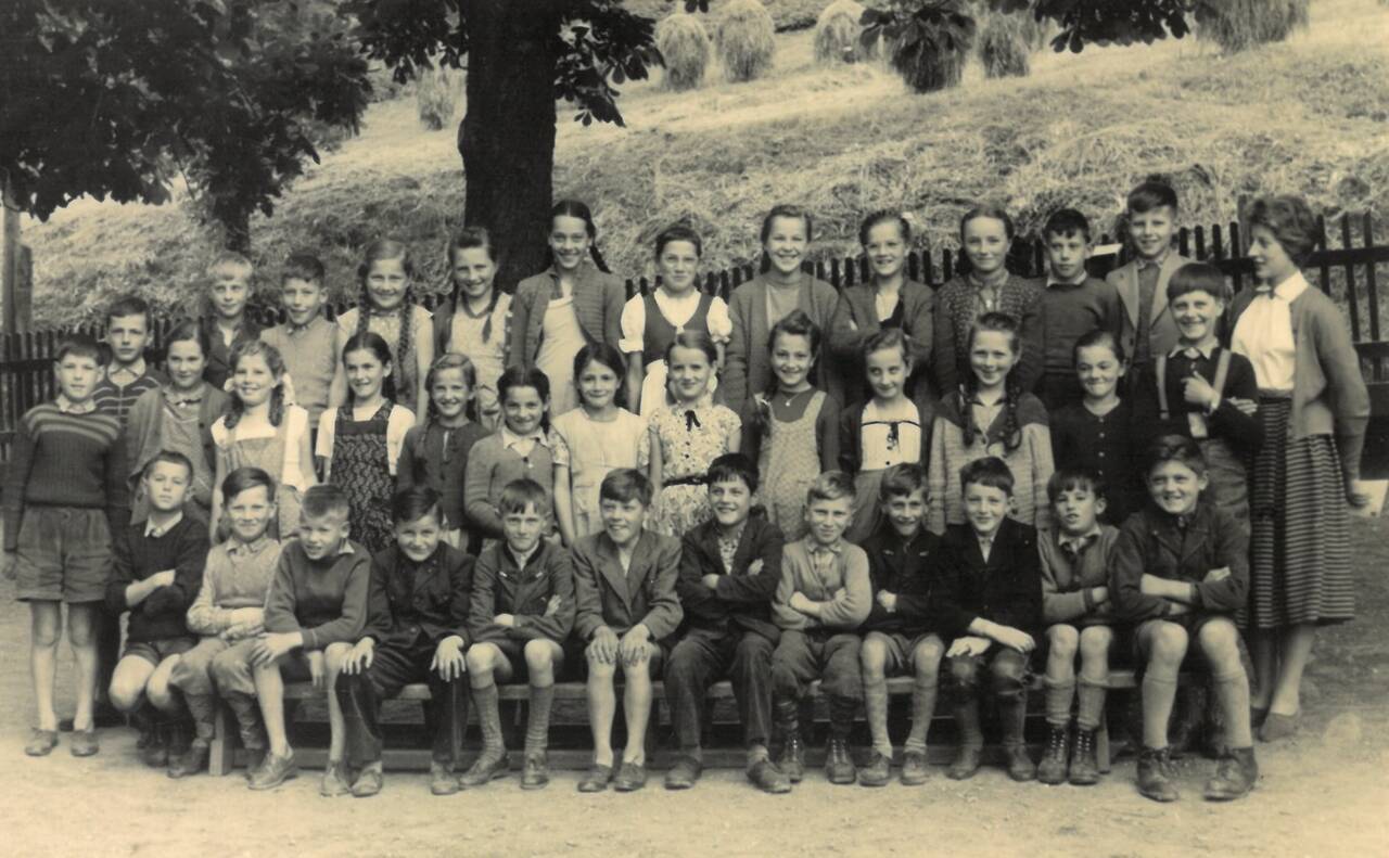 1958/59, 4.Klasse, Metnitz, Schülerfoto, Volksschule