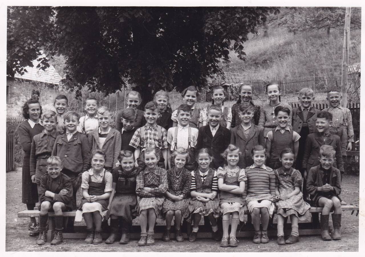 1.Klasse, 1951, Metnitz, Schülerfoto, Volksschule
