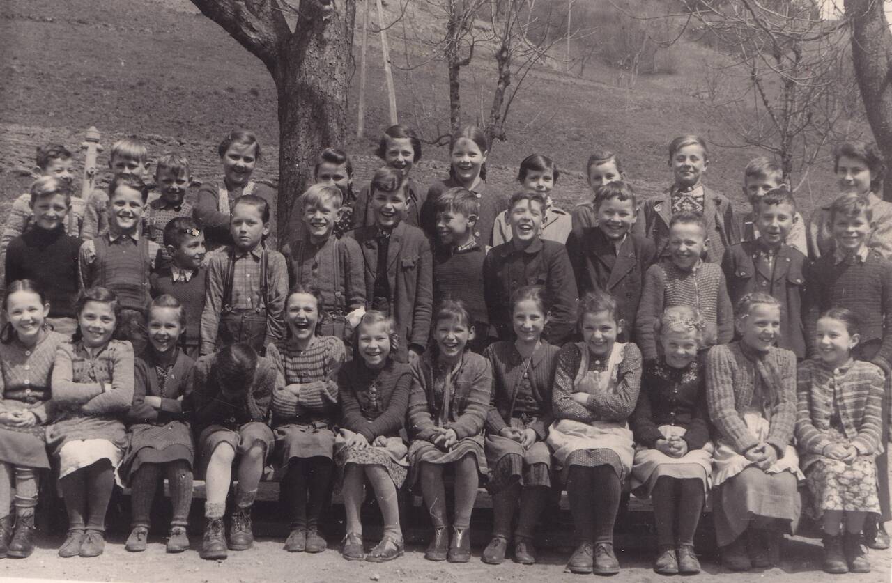 1954, 4.Klasse, Metnitz, Schülerfoto, Volksschule