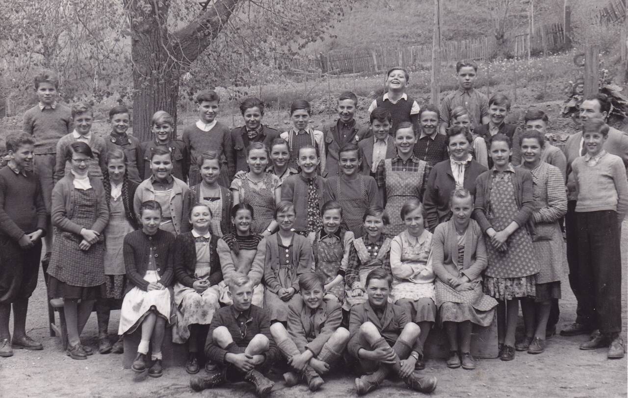 1956, 6.Klasse, Metnitz, Schülerfoto, Volksschule