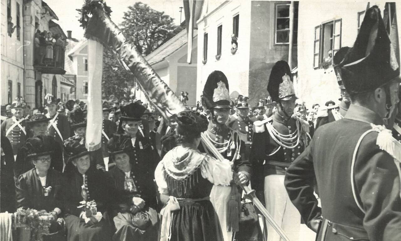 1953, Fahnenweihe, Metnitz, Schützentreffen