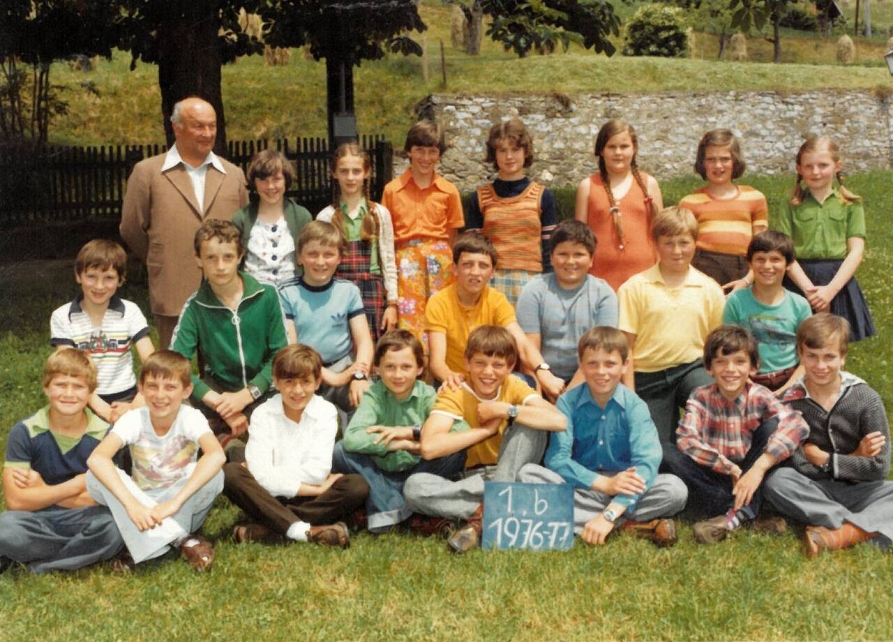 1.b.Klasse, 1977, Hauptschule, Metnitz, Schülerfoto
