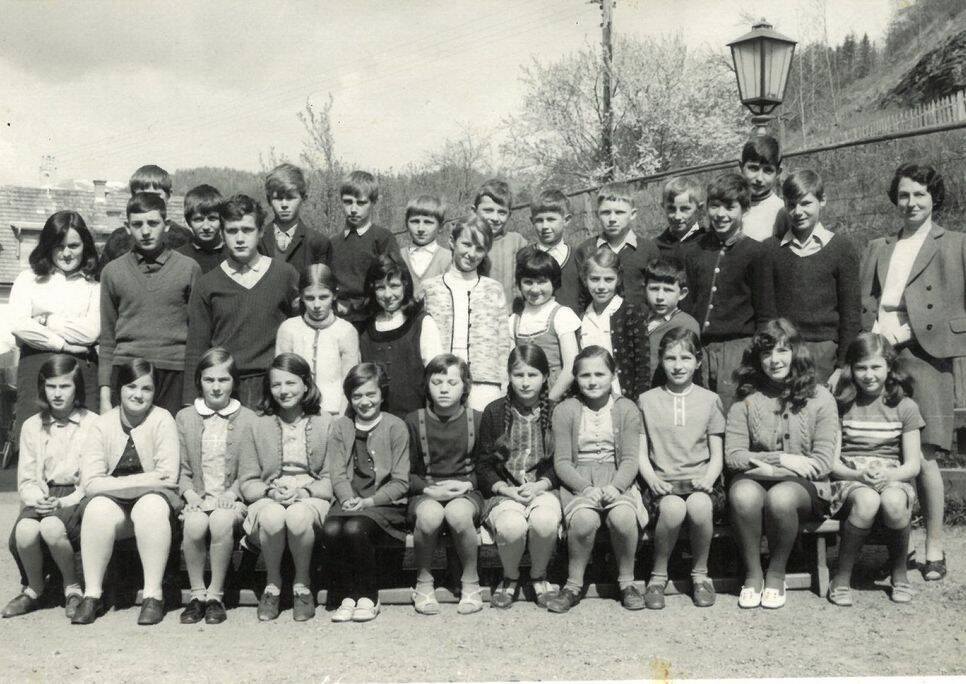 1.Klasse, 1969-70, Hauptschule, Metnitz, Schülerfoto